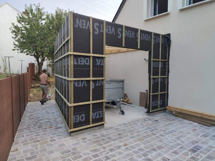 Travaux extension maison en cours Airvault