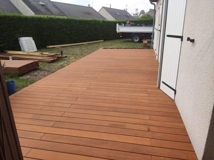 Prolongement terrasse jardin Airvault