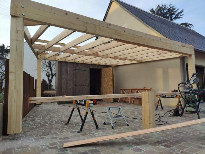 Construction carport Airvault